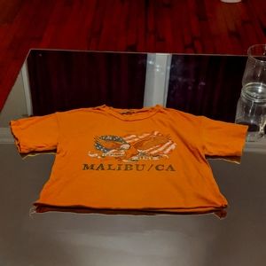 Charlotte Russe crop top Malibu/ CA Tshirts